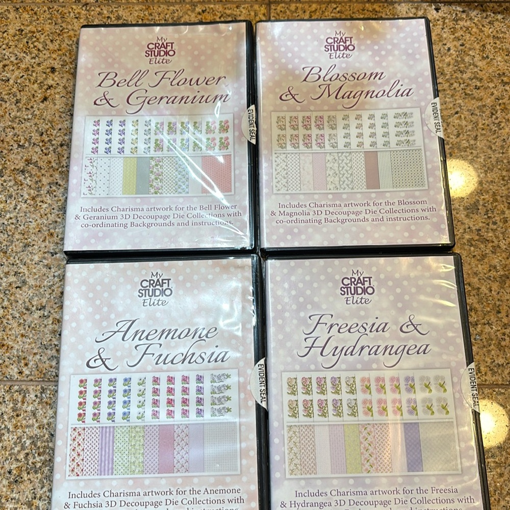 4 My craft studio Elite flower 3D Decoupage die collection